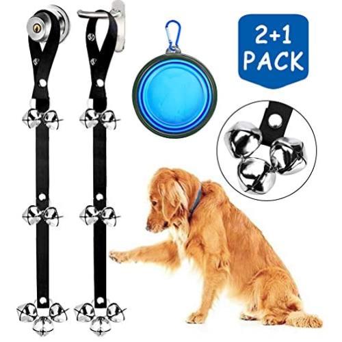 2 Pack Dog Doorbells Premium Quality Training Potty Great Dog Bells Adjustable Door Bell Dog Bells for Potty Training Your Puppy The Easy Way - Premium Quality - 7 Extra Large Loud 1.4 DoorBells