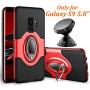 Samsung Galaxy S9 Case - eSamcore Ring Holder Kickstand Cases + Dashboard Magnetic Phone Car Mount [RED]