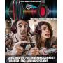 Gaming Headset,Computer Headsets PC 3.5mm Plug Headphones,Lightweight Headset,LED Light,Volume Control,Noise Canceling Mic,for PS4,PC,Xbox ONE,Tablet,Phone,Laptop,Mac Controller (red)