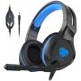 BASEIN Gaming Headset, Noice Cancelling Headphones with Microphones Over Ear Gaming Headset for PS4, Tablet, PC, Laptop, Mobile Phone,Compatible with Nintendo Switch, Xbox One