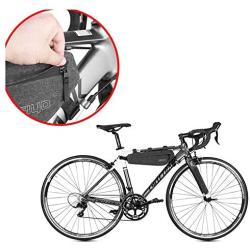 Efaster Bicycle Storage Frame Bag，100% Waterproof Bike Packing Bag，Triangle Large Cycling Tube Pouch Quick Release Frame Bag，Bicycle Front Mobile Phone Bag Bike Accessory Bag