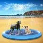 Raxurt Dog Pool, 55 Inch Splash Sprinkler Pad for Dogs Thickened Durable Upgrade Bath Pool Pet Kids Summer Outdoor Water Toys, XL Raxurt Dog Pool, 55 Inch Splash Sprinkler Pad for Dogs Thickened Durable Upgrade Bath Pool Pet Kids Summer Outdoor Water Toys, XL