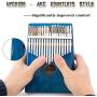 EastRock Kalimba 17 Keys Thumb Piano, Portable Finger Piano Gifts with EVA Waterproof Hard Protective Case, Professional Acoustic Finger Thumb Piano Music Gift for Kids Adult Beginners (Blue)