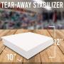 Tear Away Embroidery Stabilizer (10x12 inches) Tearaway Machine Embroidery stabilizer (120 Precut Sheets) Medium Weight 1.8 oz Fits 5x7 Hoops Mesh Embroidery Stabilizer