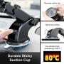 FLOVEME Windshield Car Phone Mount - Cell Phone Holder for Car Hands Free Strong Suction Cup Dashboard Phone Mount Compatible with iPhone 11 Pro Max XS X XR 8 7 6 Plus Samsung S20 S10 S9 Note 10 9 A30