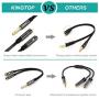 Kingtop 2 Pack 3.5mm Combo Audio Adapter Cable for PS4,Xbox One,Tablet,Mobile Phone,PC Gaming Headsets and New Version Laptop