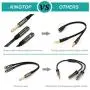 Kingtop 2 Pack 3.5mm Combo Audio Adapter Cable for PS4,Xbox One,Tablet,Mobile Phone,PC Gaming Headsets and New Version Laptop
