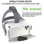 DESTEK V5 VR Headset, 110°FOV Anti-Blue Light Eye Protected HD Virtual Reality Headset w/Bluetooth Controller for iPhone 11/Pro/X/XR/Max,for Samsung S20/Note 10/9/Plus,Phones w/5.5-6.8in Screen White