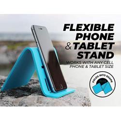 iFLEX Cell Phone Stand and Tablet Stand for Air Travel, Work and Home – This Flexible Phone Holder is The Perfect iPhone Stand and Holds Any Mobile Device – Non-Slip Grip, Strong and Durable