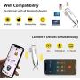 Glazata Wireless Bluetooth Headset Earpiece with Mic, 30-hrs Talking Time Stereo A2DP Hands-Free in-Ear Headphone for iPhone Samsung Cell Phone, Driver/Trucker (White)