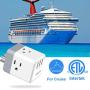 Multi Plug Outlet, Outlet expanders, POWSAV USB Wall Charger with 3 USB Ports(Smart 3.0A Total) and 3-Outlet Extender with 3 Way Splitter, No Surge Protector for Cruise Ship, Home, Office, ETL Listed