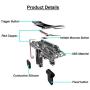 Mobile Game Controller, Norhu Phone Game Triggers - Sensitive Shoot and Aim Buttons Shooter Handgrip- 1Pair(L1R1) (Silver)