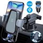 VANMASS Wireless Car Charger Mount, Automatic Clamping, 10W Qi Fast Charging, QC 3.0 Car Charger, Windshield Dash Air Vent Phone Holder Compatible with iPhone 11Pro Max XS SE, Samsung S20 S10 Note10