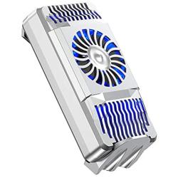 Fanbiya Cell Phone Cooler, Mobile Gaming Cooling Rapid Chill Thermo-Electric Cooler PUBG COD USB Powered Quiet Cooler for Android iOS Chicken Dinner (Silver)