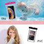 F-color Waterproof Case, 4 Pack Floating Clear Waterproof Phone Pouch TPU Dry Case Compatible iPhone X 8 7 7 Plus Home Button for iPhone, Google Pixel, Samsung, HTC, LG, Blue Black Orange Pink