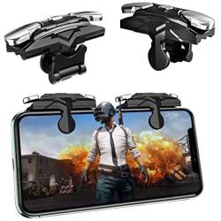 Newseego Mobile Game Controllers, [Quicker Response] Phone Trigger Key Mobile Shooter Aim & Fire Buttons Physical Joystick for Knives Out/PUBG/Rules of Survival L1R1 for iOS Android Phone, Black