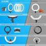 Ring Light 16 Inch 38W LED Ring Light Kit with Tripod Stand with Phone Holder Adjustable Color Temperature Circle Lighting for iPhone Camera for Vlog, Makeup, YouTube, Video Shooting, Selfie