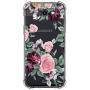 Girly Case for Samsung Galaxy J7 Perx, J7 Prime, J7 Sky Pro, J7 V, Galaxy J7 2017 Clear with Purple Flowers Design Shockproof Bumper Protective Cell Phone Cases for Girls N Women Soft Floral Cover