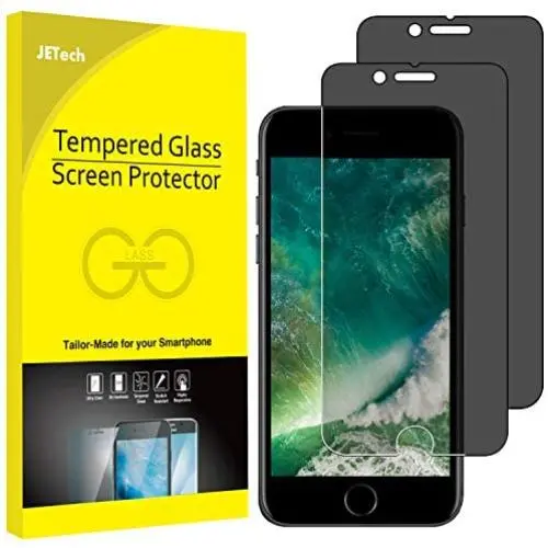 JETech Privacy Screen Protector for iPhone 8 Plus and iPhone 7 Plus, Anti-Spy Tempered Glass Film, 2-Pack JETech Privacy Screen Protector for iPhone 8 Plus and iPhone 7 Plus, Anti-Spy Tempered Glass Film, 2-Pack