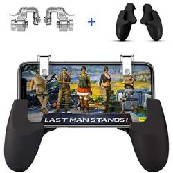 AnoKe Mobile Game Controller - Cellphone Game Trigger/Mobile Gaming Controller Compatible with Android iOS, L2R2 Sensitive Shoot Mobile Phone Joystick (2 Triggers+2 Grips)