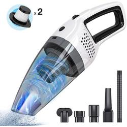 Handheld Cordless Vacuum Cleaner, BOLWEO DC 12V Portable Car Vacuum Cleaner for Car and Home, with Strong Suction High Power, Hand Vacuum, Lightweight for Wet Dry Use