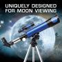 NASA Lunar Telescope for Kids – Capable of 90x Magnification, Includes Two Eyepieces, Tabletop Tripod, Finder Scope, and Full-Color Learning Guide, the Perfect STEM Gift for a Young Astronomer