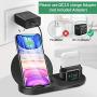 3 in 1 Wireless Charger for iPhone 11/11 pro /11 Pro Max/Xs/XS Max/XR/X / 8 /8P, Fast Wireless Charger for AirPod/AirPod 2/ AirPods Pro, Wireless Watch Charging Stand for iWatch 1/2/3/4 /5