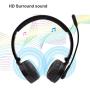 Bluetooth Headphones with Microphone, YAMAY Bluetooth Headset Wireless Headphones on Ear with Noise Cancelling Boom Mic Mute Key Clear Sound, Foldable Headset for Cell Phones PC Tablet Home Office