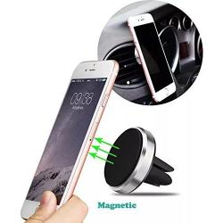 Phone Ring Holder Finger Kickstand 360° Rotation Metal Ring Grip with Magnetic Car Mount Set (Silver-2)
