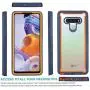 CasemartUSA Phone Case for [LG Stylo 6], [Fuze Series][Navy Blue] Shockproof Defender Transparent Protective Bumper Cover for LG Stylo 6 (Cricket, Boost, Sprint, T-Mobile, Metro, Verizon)