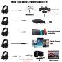 NUBWO U3 3.5mm Gaming Headset for PC, PS4, Laptop, Xbox One, Mac, iPad, Nintendo Switch Games, Computer Game Gamer Over Ear Flexible Microphone Volume Control with Mic - Black