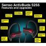 SENSO Bluetooth Wireless Headphones, Best Sports Earphones w/Mic IPX7 Waterproof HD Stereo Sweatproof Earbuds for Gym Running Workout 8 Hour Battery Noise Cancelling Headsets HiFi Cordless Headphones