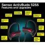 SENSO Bluetooth Wireless Headphones, Best Sports Earphones w/Mic IPX7 Waterproof HD Stereo Sweatproof Earbuds for Gym Running Workout 8 Hour Battery Noise Cancelling Headsets HiFi Cordless Headphones