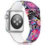 Haveda Sunflower Band Compatible for Apple Watch Series 5 Series 4 40mm, Leopard for 38mm Apple Watch Band Women Silicone Bands for iWatch Series 3 2/1, S/M 3Pack Jellyfish/Cloud/Pink Flower