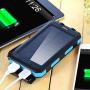 Solar Power Bank Portable Charger 20000mah Waterproof Battery Backup Charger Solar Panel Charger with Dual LED Flashlights and Compass for iPhone Android CellPhones
