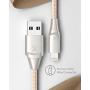 iPhone Charger Xcentz 3ft 2 Pack, Apple MFi Certified Lightning Cable, High-Speed iPhone Charger Cable Durable Braided Charging Cord for iPhone 11/X/XS/XR/XS Max/8/7/7 Plus/6/5s, iPad Mini/Air, Gold