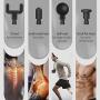 PRACMANU 30 Speeds Led Muscle Massage Gun Handheld Electric Body Massager Gun Tool Machine Vibration Cordless for Athletes