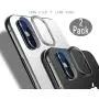 [2 Pack] Tempered-Glass Camera Protector for iPhone X 2.5D Ultra Thin HD Anti-Fingerprint Protective Clear Film for iPhone Lens with 2 Phone Camera Covers (iPhone X)