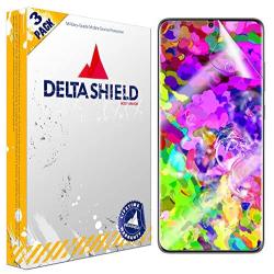 DeltaShield Screen Protector for Samsung Galaxy S20 Ultra 5G (6.9 inch)(3-Pack)(Case Friendly Version) BodyArmor Anti-Bubble Military-Grade Clear TPU Film