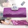 Uttiny Far Infrared Sauna Blanket, 70.8x31.4 Inches 110V 2 Zone Waterproof Detoxification Blanket with Safety Switch Used As Home Sauna for Body Shape Slimming Fitness (Purple)