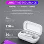 Bluetooth Headphones,Wireless Earbuds with【24Hrs Charging Case】 IPX5 Waterproof, 3D Stereo Headsets in-Ear Ear Buds Built-in Mic, Pop-ups Auto Pairing (White)