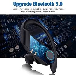 Wireless Earbuds, [Upgraded] Bluetooth 5.0 Headphones True Wireless Premium Deep Bass IPX7 Waterproof in-Ear TWS Stereo Earphones with Mic & Charging Case for Running, Workout Gym