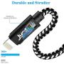 JYDMIX USB C to Lightning Cable 3FT [Apple MFi Certified] Nylon Braided Compatible with iPhoneSE 2020/11/11Pro/ X/XS/XR/XS Max / 8/8 Plus, Support Power Delivery by Type C Charger