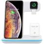 Wireless Charger 3 in 1 Charging Station for Airpods1/2/Pro iWatch 1/2/3/4 Qi Certified 15W Fast Wireless Charging Stand for iPhone X/Xs/Xs Max/8/8 Plus Samsung Galaxy S10 S9 S8 S7 Note9/8 and More