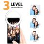 [New 2020] Clip on Selfie Ring Light for iPhone & Android [Rechargeable Battery] with LED Light for Smart Phone Camera Round Shape, White