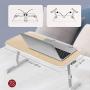 Laptop Desk for Bed, TaoTronics Lap Desks Bed Trays for Eating and Laptops Stand Lap Table, Adjustable Computer Tray for Bed, Foldable Bed Desk for Laptop and Writing in Sofa and Couch Wood