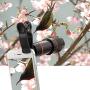Apexel 4 in 1 12x Zoom Telephoto Lens + Fisheye + Wide Angle + Macro Lens with Phone Holder + Tripod for iPhone 11/XS Max/XR/ XS/X 8 7 Plus, Samsung, OnePlus, Huawei and More Phones