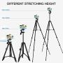 Cell Phone Tripod Nagnahz 55inch Selfie Stick Tripod with Bluetooth Remote 360 Panorama Pan Head Travel Portable Tripod Stand for Mobile Phones iPhone Xs/Xr/Xs Max/X/8/Galaxy Note 9 Aluminum Black