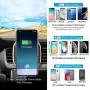 Nillkin Qi Wireless Car Charger - Magnetic Wireless Charger Car Mount, 10W Fast Charging Air Vent Phone Holder, Compatible for iPhone 11 Pro/XS/X/8 Plus,Samsung S10/S9/S8,Black