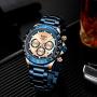 Mens Watches Men Designer Chronograph Waterproof Analogue Quartz Watch Men Stainless Steel Wrist Watch Fashion Large Date Watches for Men